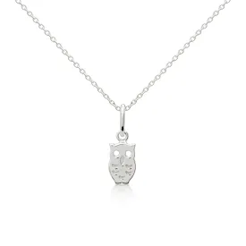 The Silver Owl Pendant & Necklace - Sterling Silver