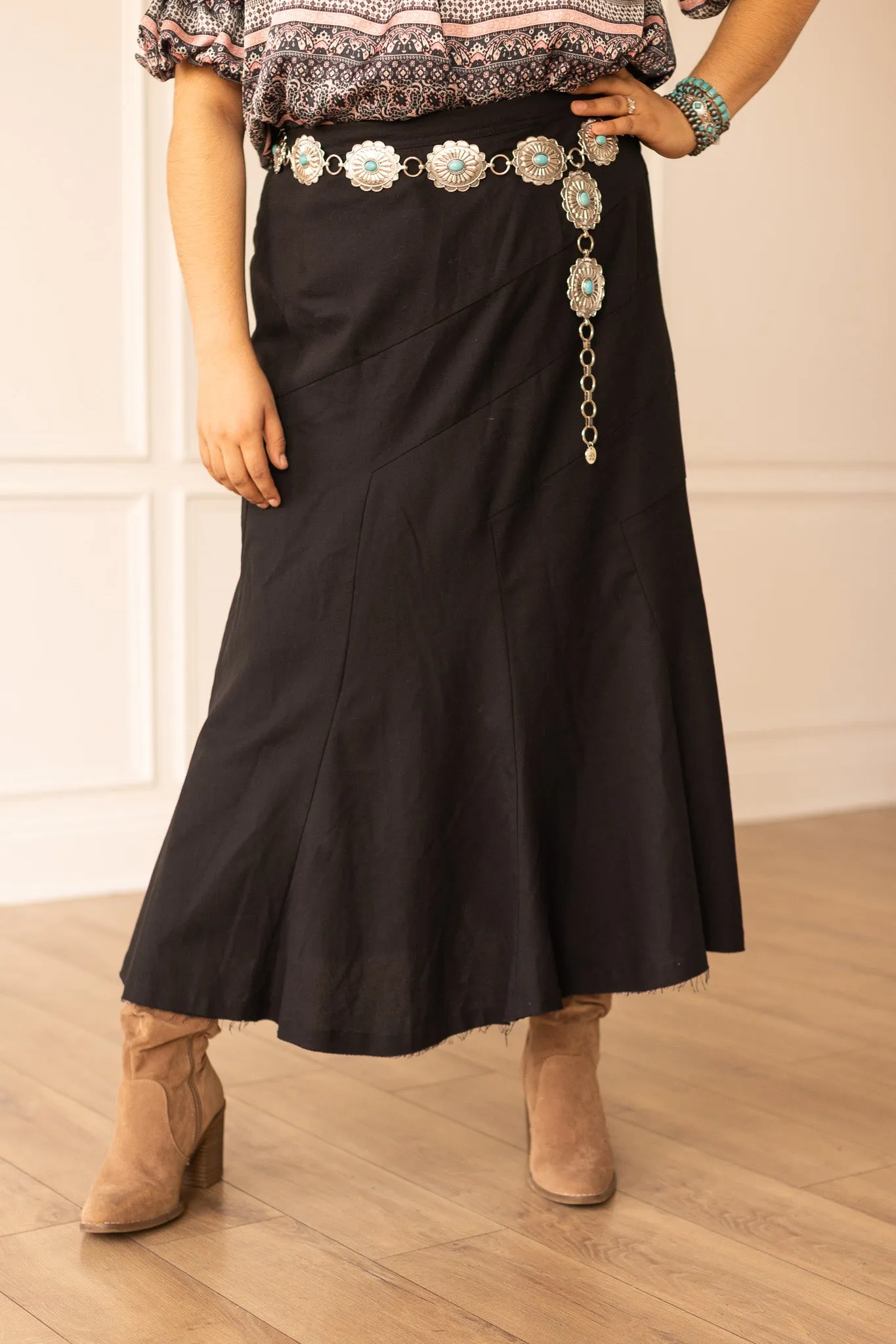 The Stella Black Linen Versi Dress