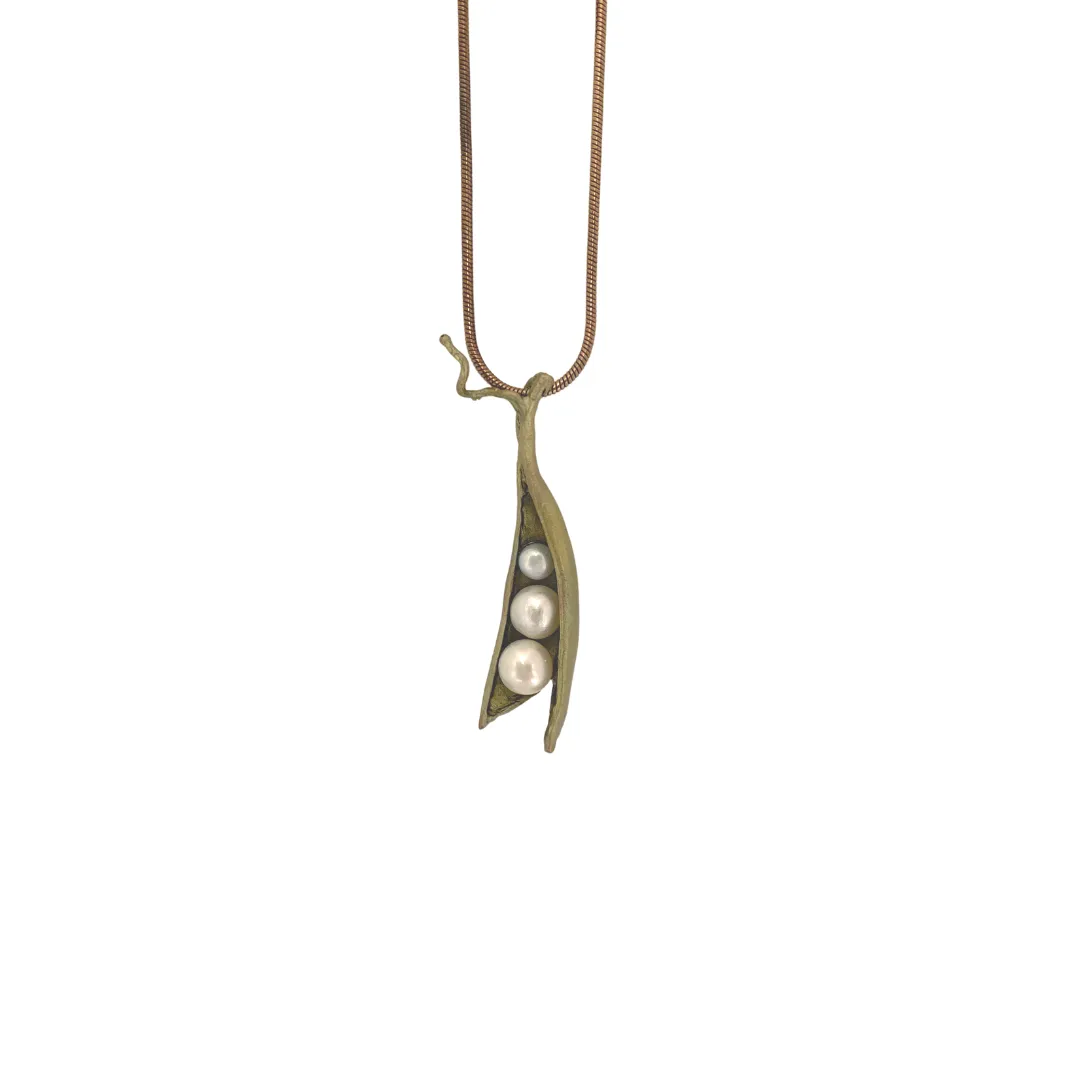 Triple Pea Pod Necklace