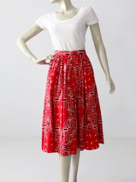 vintage 50s circle skirt with bandana print