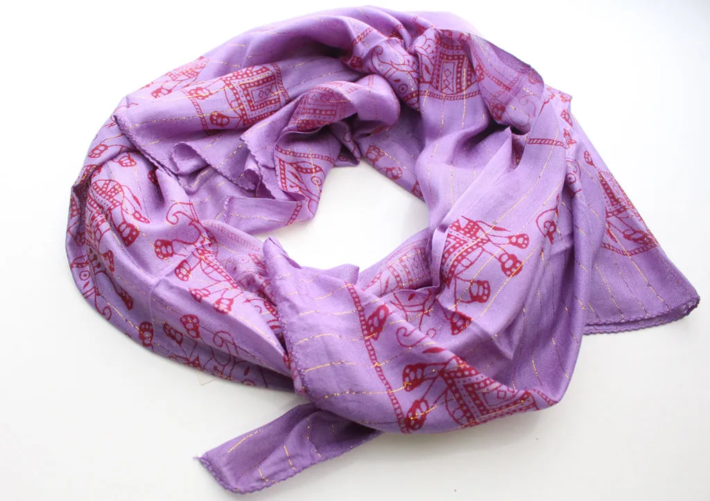 Violet Cotton Meditation Scarf