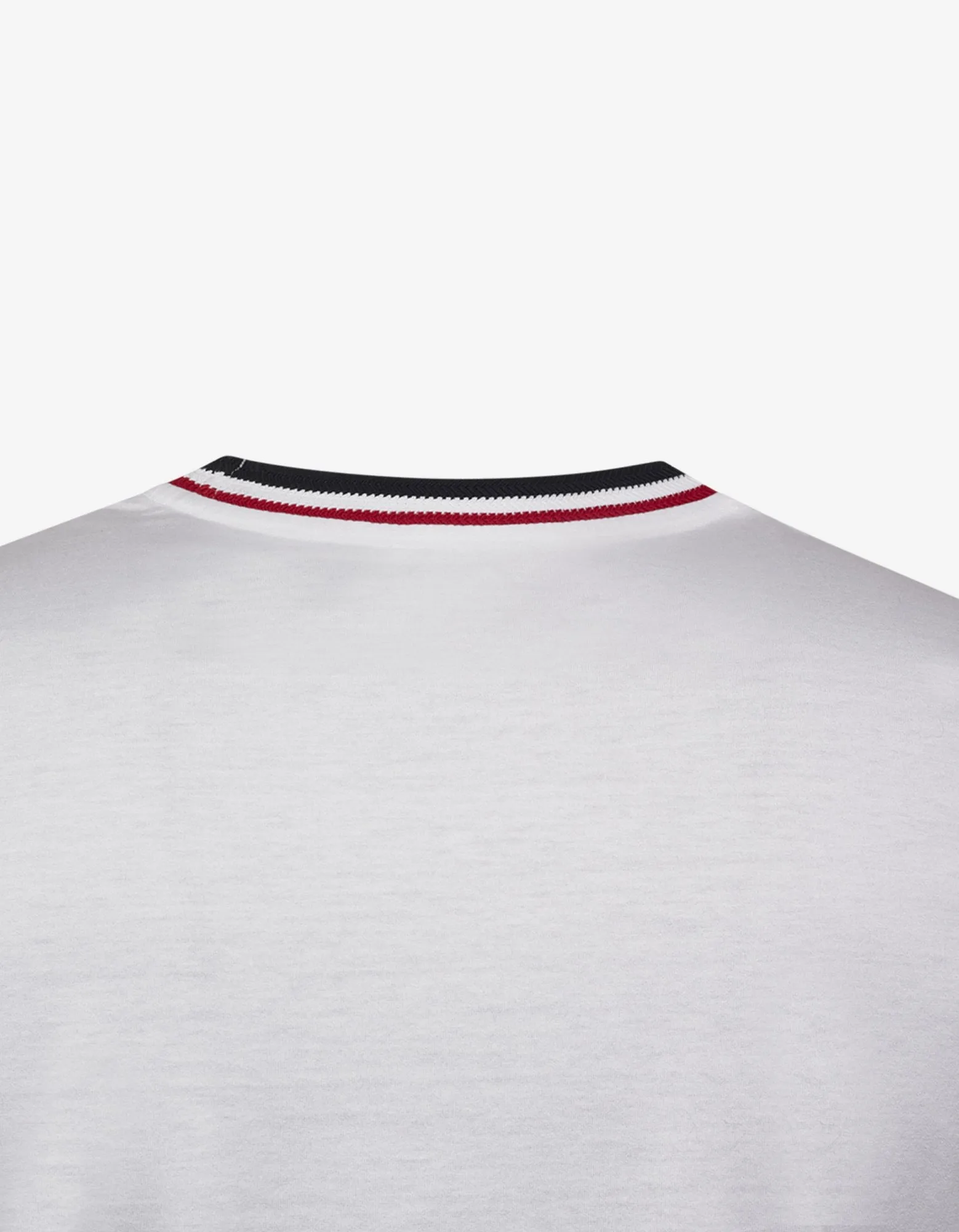 White Contrast Collar T-Shirt