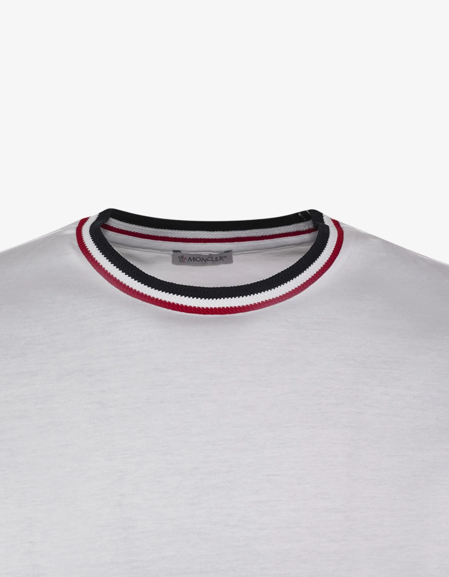 White Contrast Collar T-Shirt