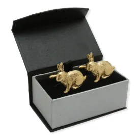 Wild Rabbit Gold Plated Cufflinks