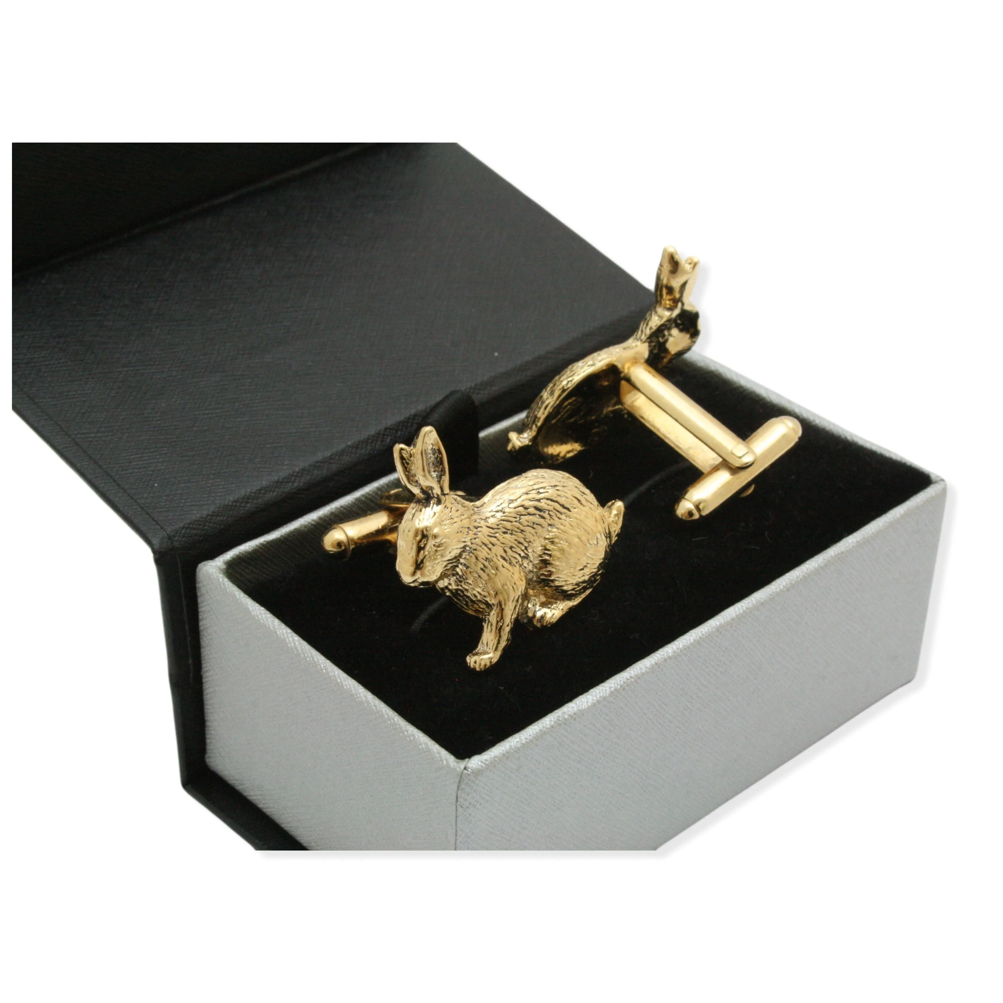 Wild Rabbit Gold Plated Cufflinks